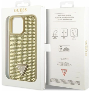Etui Guess GUHCP14XHDGTPD Apple iPhone 14 Pro Max złoty/gold hardcase Rhinestone Triangle