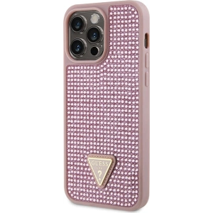 Guess GUHCP14XHDGTPP Apple iPhone 14 Pro Max pink hardcase Rhinestone Triangle