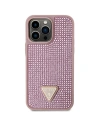 Wholesale Guess GUHCP14XHDGTPP Apple iPhone 14 Pro Max pink hardcase Rhinestone Triangle - GUE2601 - {ean13} - Hurt