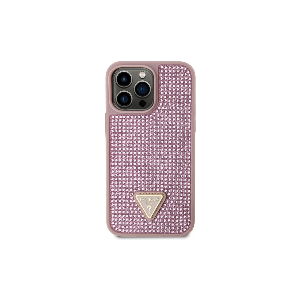 Hurtownia GSM - Etui Guess GUHCP14XHDGTPP Apple iPhone 14 Pro Max rózsaszín/pink hardcase Rhinestone Triangle - GUE2601 - {ean13} - Hurt