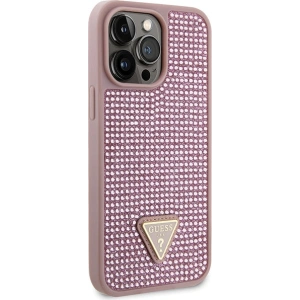 Guess GUHCP14XHDGTPP Apple iPhone 14 Pro Max pink hardcase Rhinestone Triangle