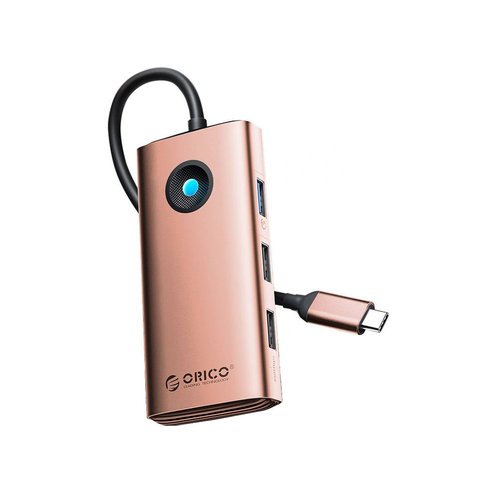 Hurtownia GSM - Dokkoló állomás Orico HUB 6 az 1-ben USB-C, HDMI, 3xUSB (rózsaszín arany) - ORC150 - {ean13} - Hurt