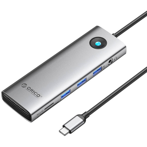 Hurtownia Orico - 6941788814974 - ORC151 - Stacja dokująca Orico HUB 10w1 USB-C, HDMI, 3xUSB, SD/TF, Audio (szara) - B2B homescreen
