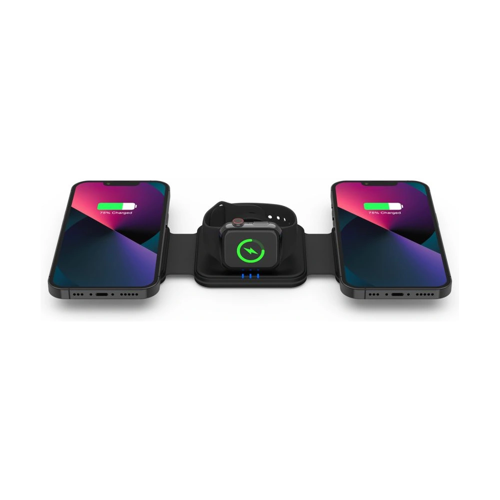 Hurtownia GSM - Bezdrátová nabíječka Tech-Protect QI15W-A24 3in1 Magnetic Wireless Charger MagSafe Černá - THP1986 - {ean13} - Hurt
