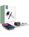 Încărcător wireless Tech-Protect QI15W-A24 3in1 Magnetic Wireless Charger MagSafe Alb