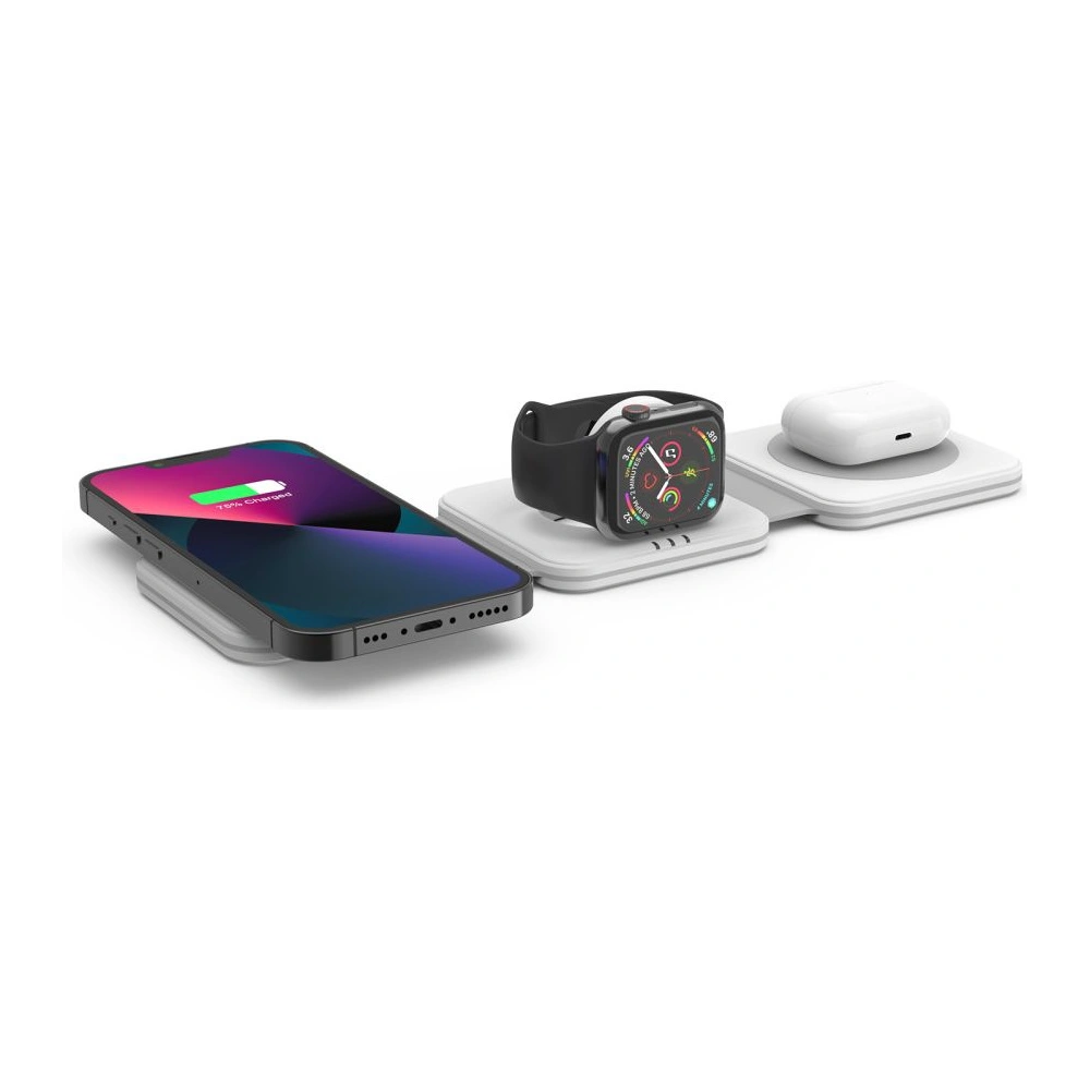 Hurtownia GSM - Bezdrátová nabíječka Tech-Protect QI15W-A24 3in1 Magnetic Wireless Charger MagSafe Bílá - THP1987 - {ean13} - Hurt