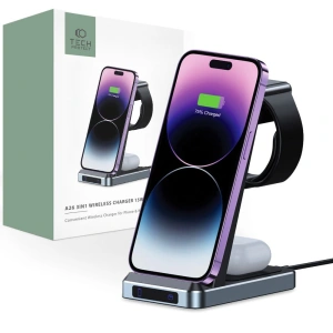 Hurtownia GSM - Vezeték nélküli töltő Tech-Protect QI15W-A26 3in1 Vezeték nélküli Töltő Fekete - THP1996 - {ean13} - Hurt