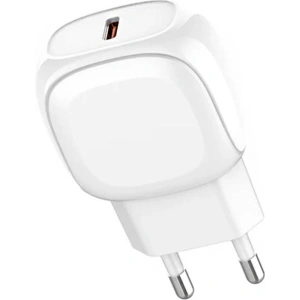 Síťová nabíječka LDNIO A1206C, USB-C, 27W + kabel USB-C/USB-C (bílá)