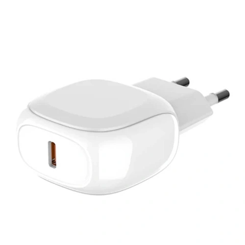 Ładowarka sieciowa LDNIO A1206C, USB-C, 27W + kabel USB-C/USB-C (biała)