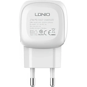 Hurtownia GSM - Netzteil LDNIO A1206C, USB-C, 27W + USB-C/USB-C Kabel (weiß) - LDN452 - {ean13} - Hurt