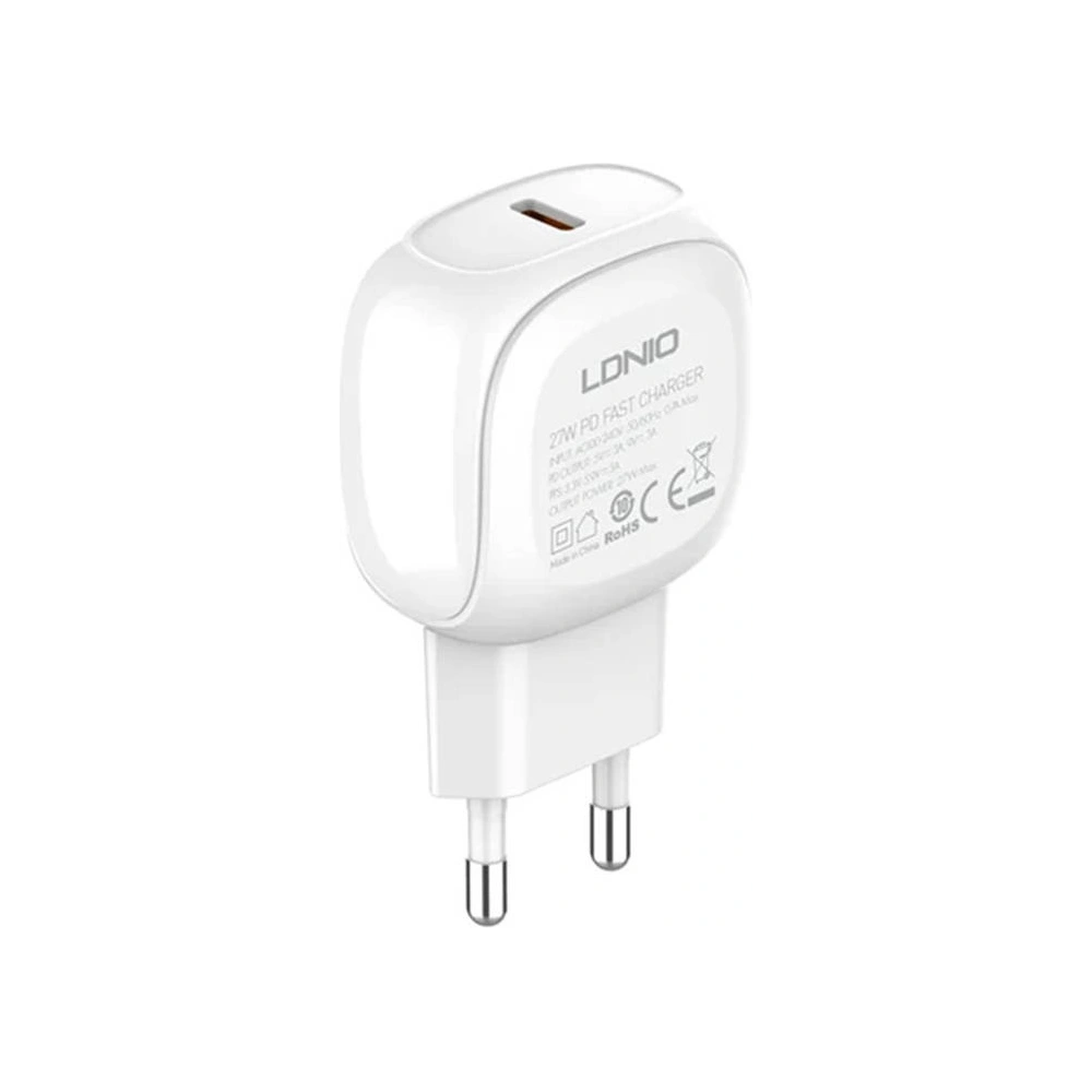 Hurtownia GSM - Netzteil LDNIO A1206C, USB-C, 27W + USB-C/USB-C Kabel (weiß) - LDN452 - {ean13} - Hurt
