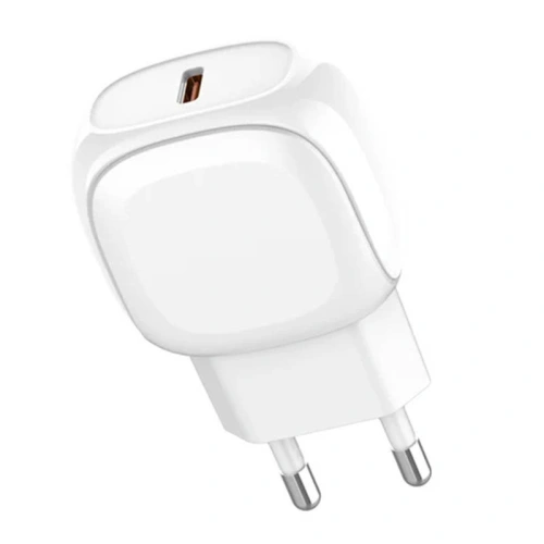 Ładowarka sieciowa LDNIO A1206C, USB-C, 27W + kabel USB-C/Lightning (biała)