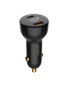 Automobilová nabíječka LDNIO C101, USB + USB-C, 100W + kabel USB-A/microUSB (černá)