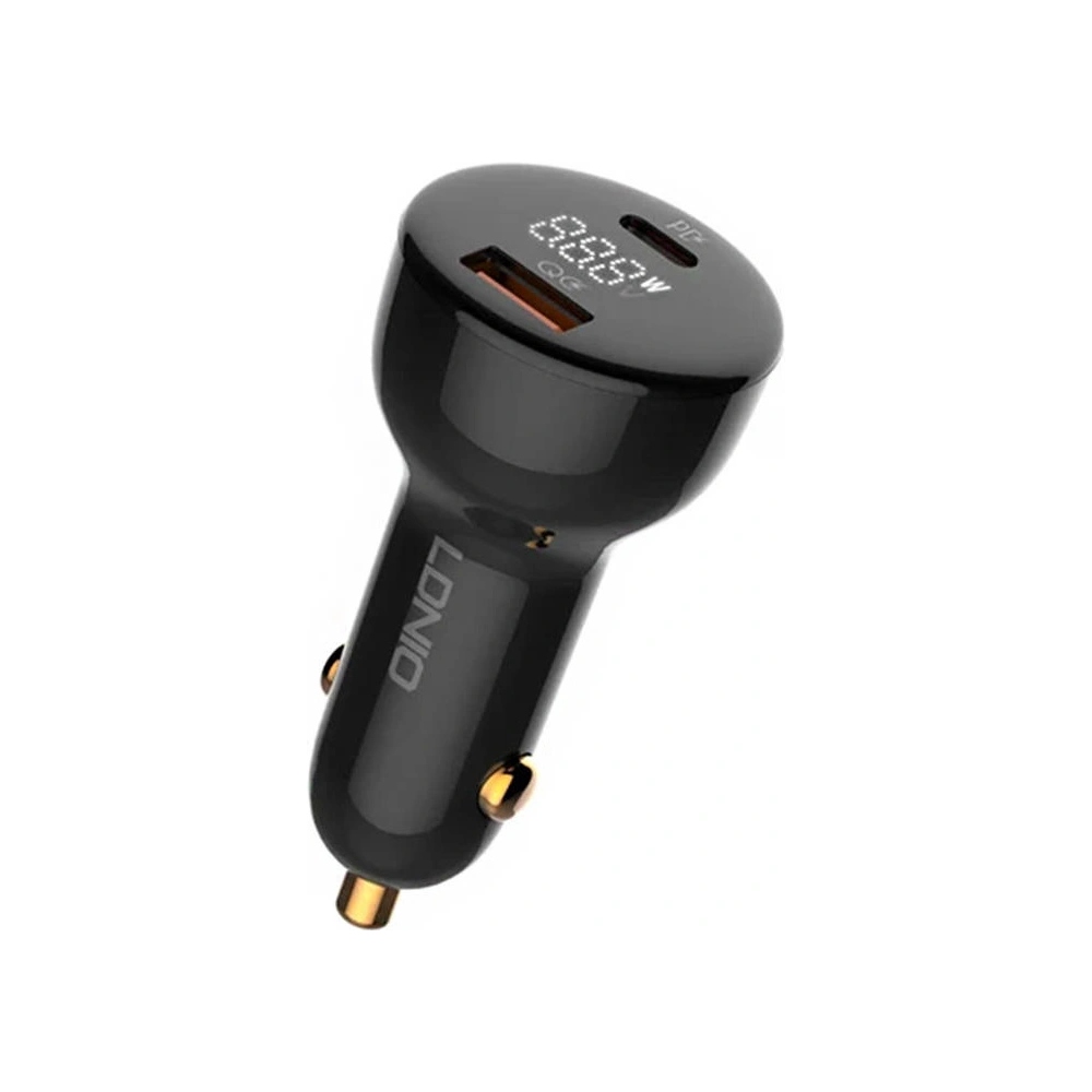 Hurtownia GSM - Automobilová nabíječka LDNIO C101, USB + USB-C, 100W + kabel USB-A/microUSB (černá) - LDN454 - {ean13} - Hurt