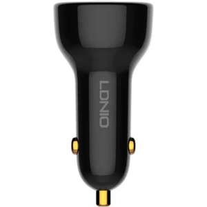 Automobilová nabíječka LDNIO C101, USB + USB-C, 100W + kabel USB-A/microUSB (černá)