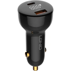 Auto nabíječka LDNIO C101, USB + USB-C, 100W + kabel USB-A/Lightning