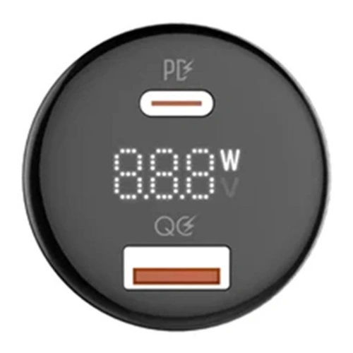 Ładowarka samochodowa LDNIO C101, USB + USB-C, 100W + kabel USB-A/Lightning