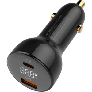 Auto nabíječka LDNIO C101, USB + USB-C, 100W + kabel USB-A/Lightning