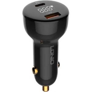 Hurtownia GSM - Auto nabíječka LDNIO C101, USB + USB-C, 100W + kabel USB-C/USB-C (černá) - LDN457 - {ean13} - Hurt