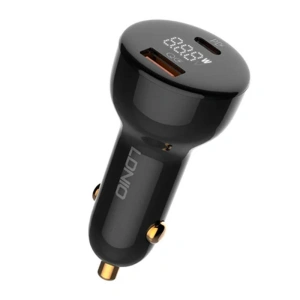 Hurtownia GSM - Auto nabíječka LDNIO C101, USB + USB-C, 100W + kabel USB-C/Lightning (černá) - LDN458 - {ean13} - Hurt