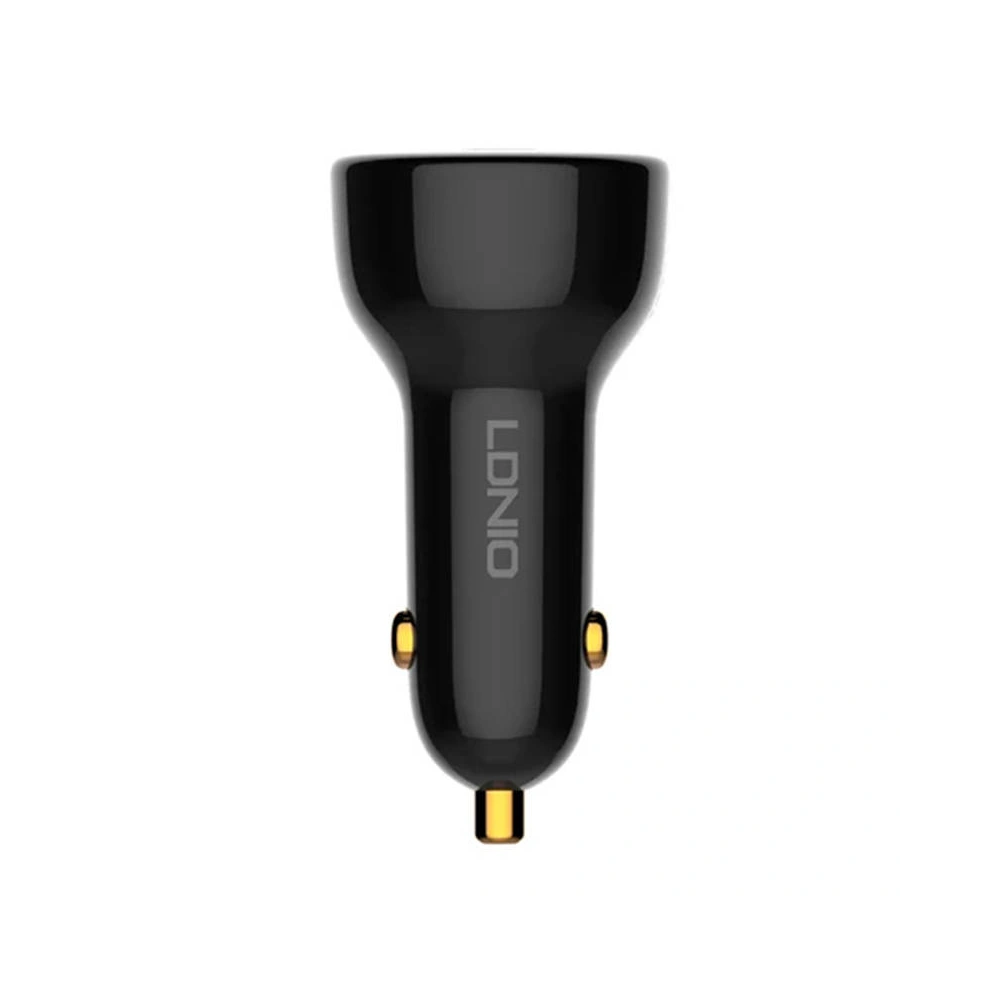 Hurtownia GSM - Auto nabíječka LDNIO C101, USB + USB-C, 100W + kabel USB-C/Lightning (černá) - LDN458 - {ean13} - Hurt