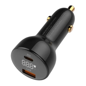 Hurtownia GSM - Auto nabíječka LDNIO C101, USB + USB-C, 100W + kabel USB-C/Lightning (černá) - LDN458 - {ean13} - Hurt