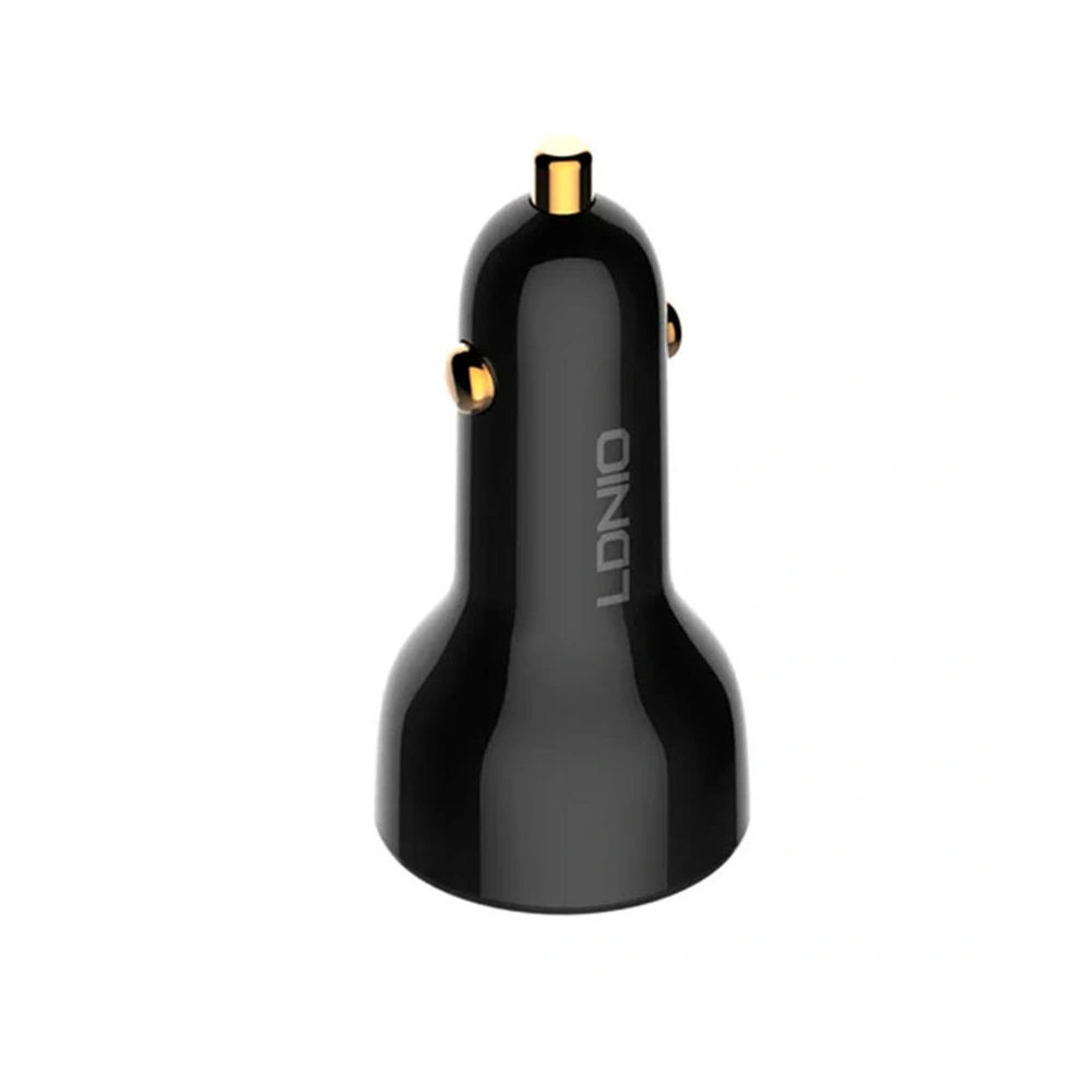 Hurtownia GSM - Autós töltő LDNIO C101, USB + USB-C, 100W + USB-C/Lightning kábel (fekete) - LDN458 - {ean13} - Hurt