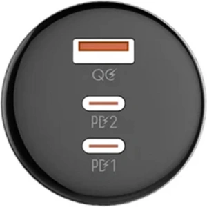 Hurtownia GSM - Ładowarka samochodowa LDNIO C102, USB + 2x USB-C, 160W + kabel USB-A/USB-C (czarna) - LDN461 - {ean13} - Hurt