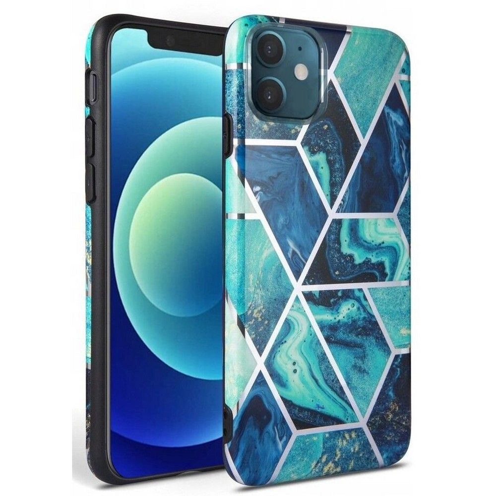 Hurtownia GSM - Etui Tech-Protect Marmor Apple iPhone 12 mini Blau - THP1997 - {ean13} - Hurt