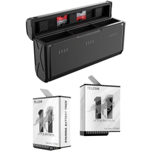 Hurtownia GSM - Handliches dreikanaliges Ladegerät Telesin + 2 Akkus für GoPro Hero 11/10/9 (GP-PT-G01) - TLS121 - {ean13} - Hurt