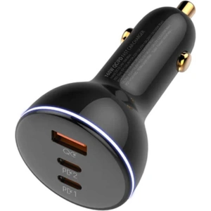 Wholesale LDNIO C102 Car Charger, USB-A + 2x USB-C, 160W + USB-C/USB-C Cable (black) - LDN462 - {ean13} - Hurt