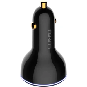 Wholesale LDNIO C102 Car Charger, USB-A + 2x USB-C, 160W + USB-C/Lightning Cable (black) - LDN463 - {ean13} - Hurt