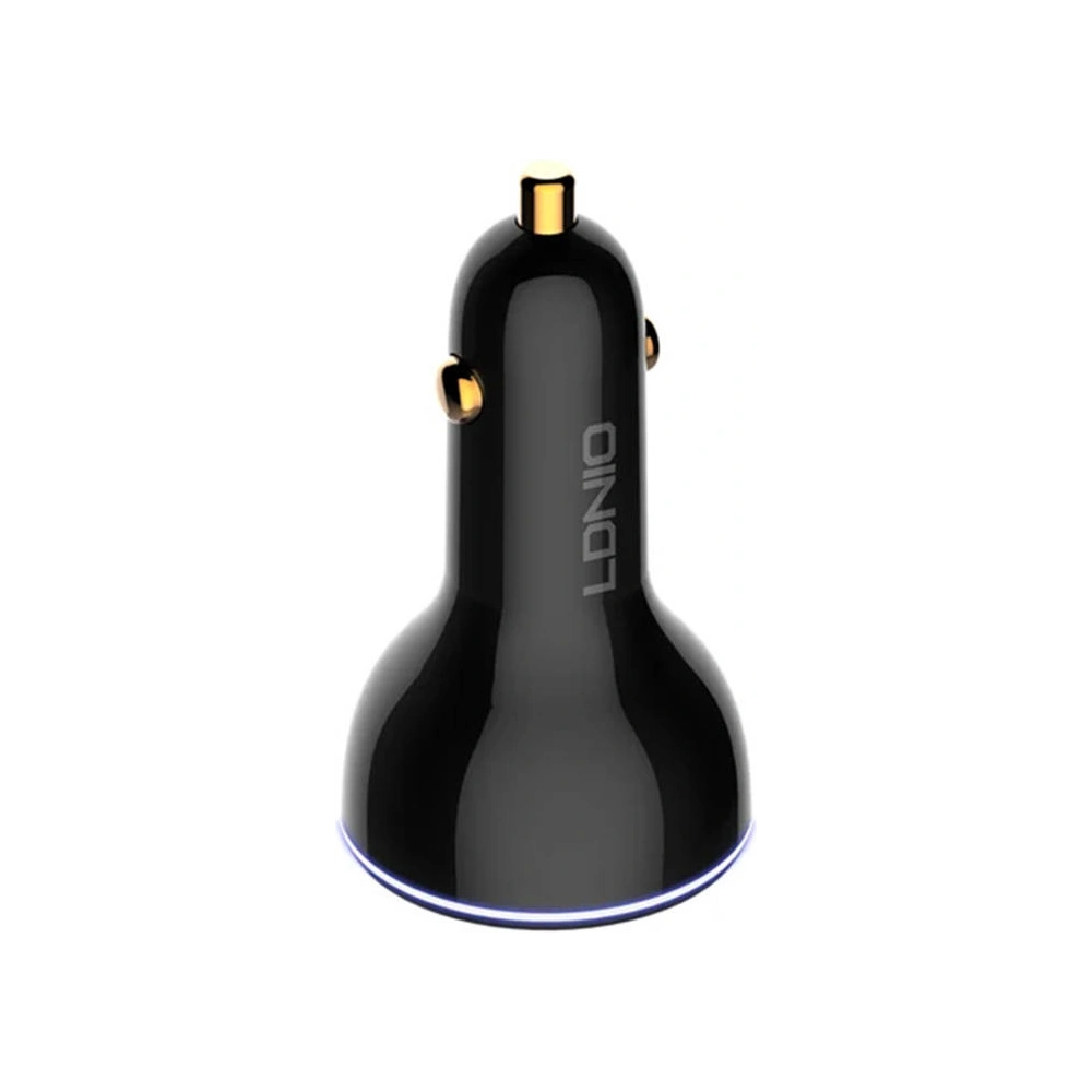 Hurtownia GSM - Auto nabíječka LDNIO C102, USB + 2x USB-C, 160W + USB-C/Lightning kabel (černá) - LDN463 - {ean13} - Hurt