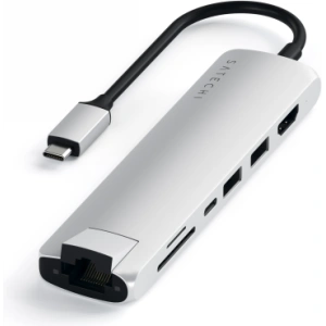 Hurtownia GSM - Adapter Satechi Alumínium Adapter Slim USB-C (USB-C, 2x USB-A, 4K HDMI, kártyaolvasó) (ezüst) - STH49 - {ean13} - Hurt