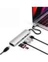 Wholesale Satechi Aluminium Adapter Slim USB-C (USB-C, 2x USB-A, 4K HDMI, card reader) (silver) - STH49 - {ean13} - Hurt