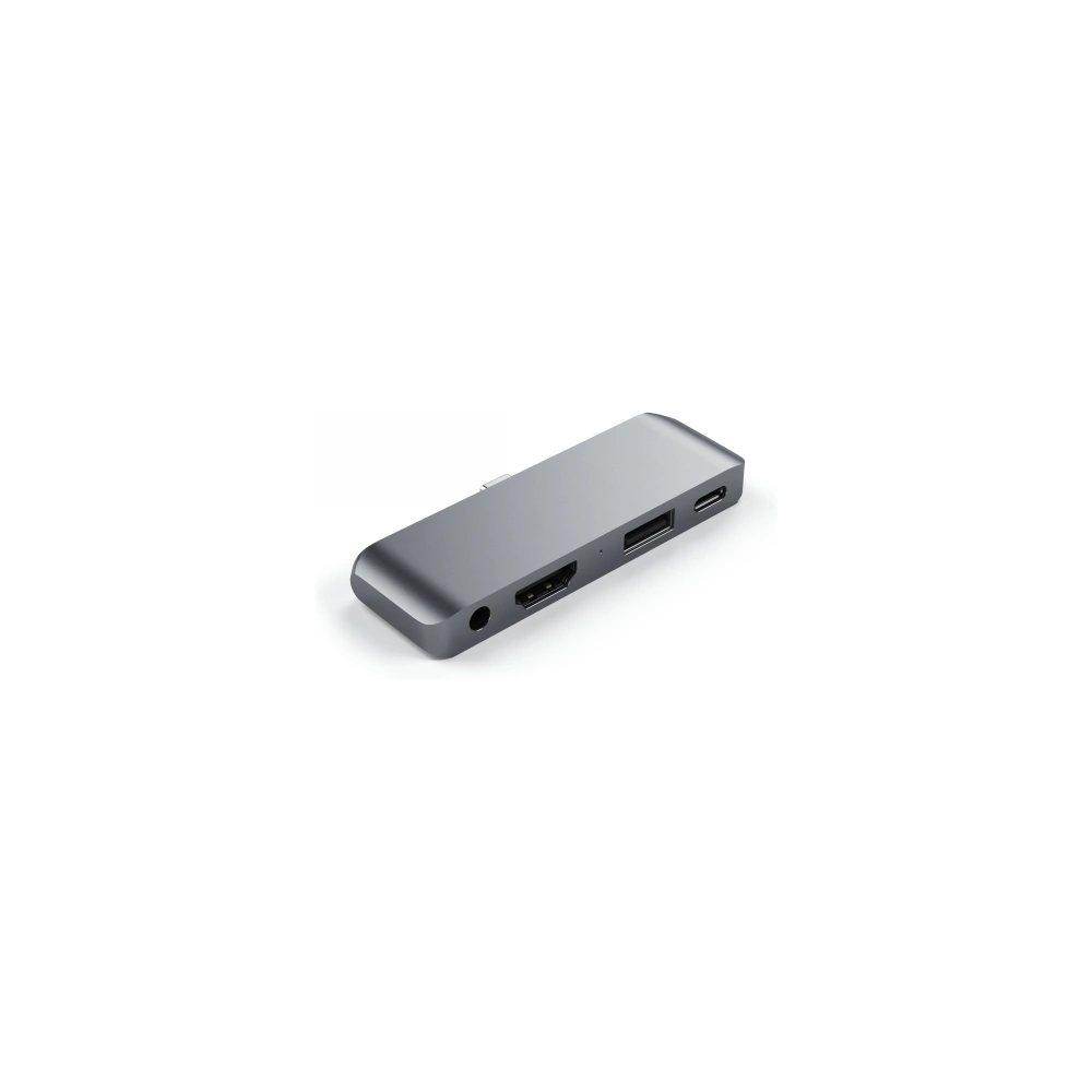 Hurtownia GSM - Hub Satechi Aluminium Mobile Pro Hub USB-C (USB-C 60W, 4K HDMI, USB-A 3.0, jack port) (šedá barva) - STH55 - {ean13} - Hurt