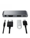 Wholesale Satechi Aluminium Mobile Pro Hub USB-C (USB-C 60W, 4K HDMI, USB-A 3.0, jack port) (space gray) - STH55 - {ean13} - Hurt