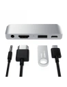 Wholesale Satechi Aluminium Mobile Pro Hub USB-C (USB-C 60W, 4K HDMI, USB-A 3.0, jack port) (silver) - STH56 - {ean13} - Hurt