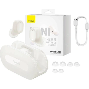 Wholesale Baseus Bowie EZ10 TWS Earphones Bluetooth 5.3 (white) - BSU4199 - {ean13} - Hurt
