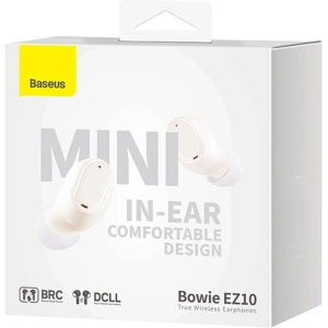 Wholesale Baseus Bowie EZ10 TWS Earphones Bluetooth 5.3 (white) - BSU4199 - {ean13} - Hurt