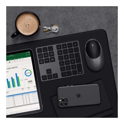 Bezprzewodowa klawiatura numeryczna Satechi Aluminium Extended Keypad Bluetooth (space gray)