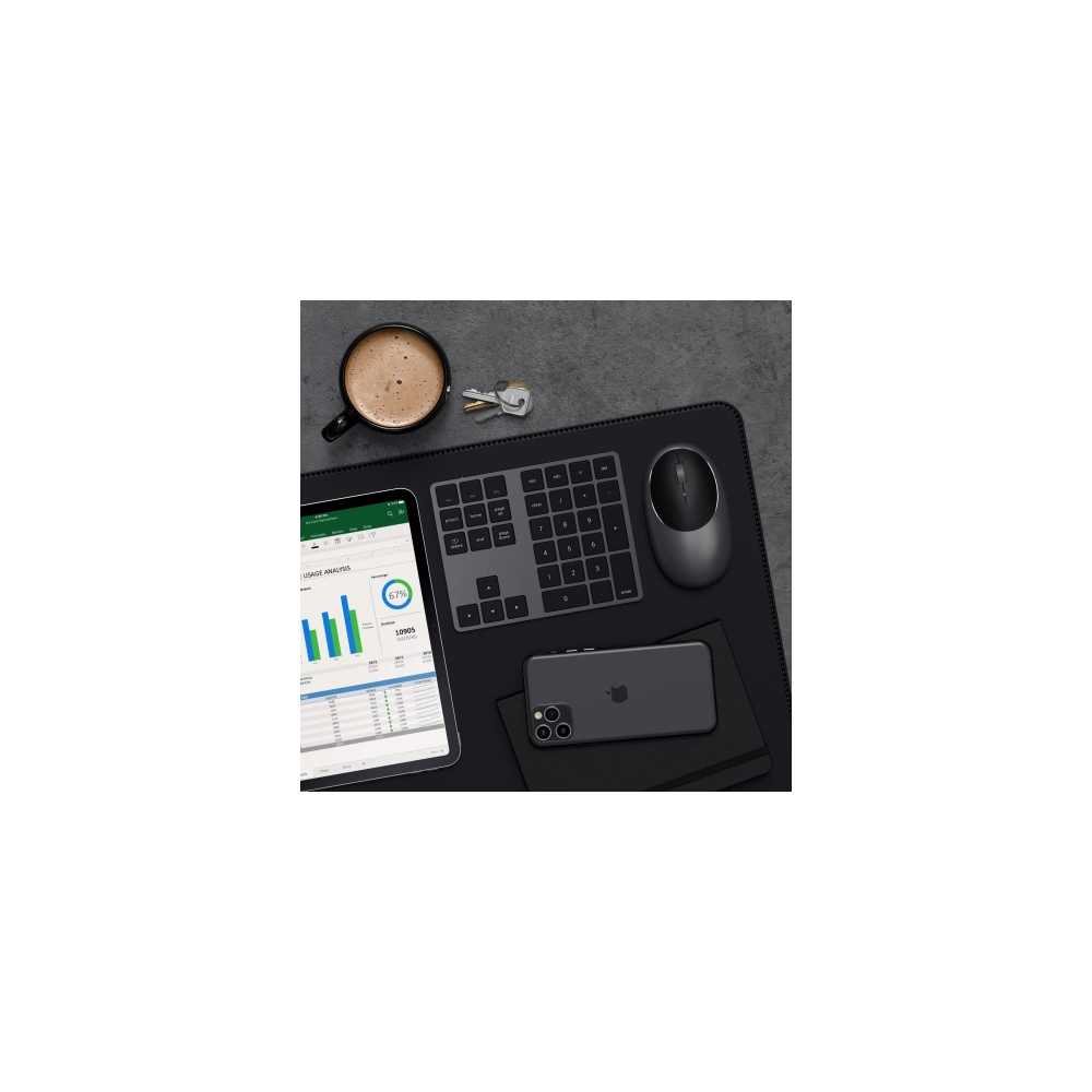 Hurtownia GSM - Bezdrátová numerická klávesnice Satechi Aluminium Extended Keypad Bluetooth (space gray) - STH57 - {ean13} - Hurt