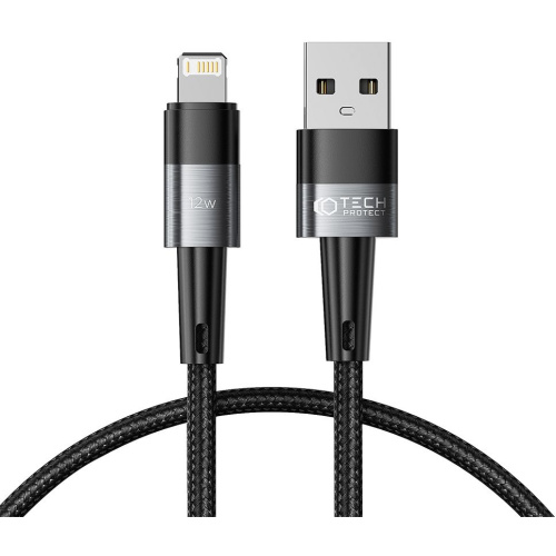 Tech-Protect Distributor - 9490713934159 - THP2007 - Tech-Protect Ultraboost USB-A/Lightning Cable 12W 2.4A 25cm Grey - B2B homescreen