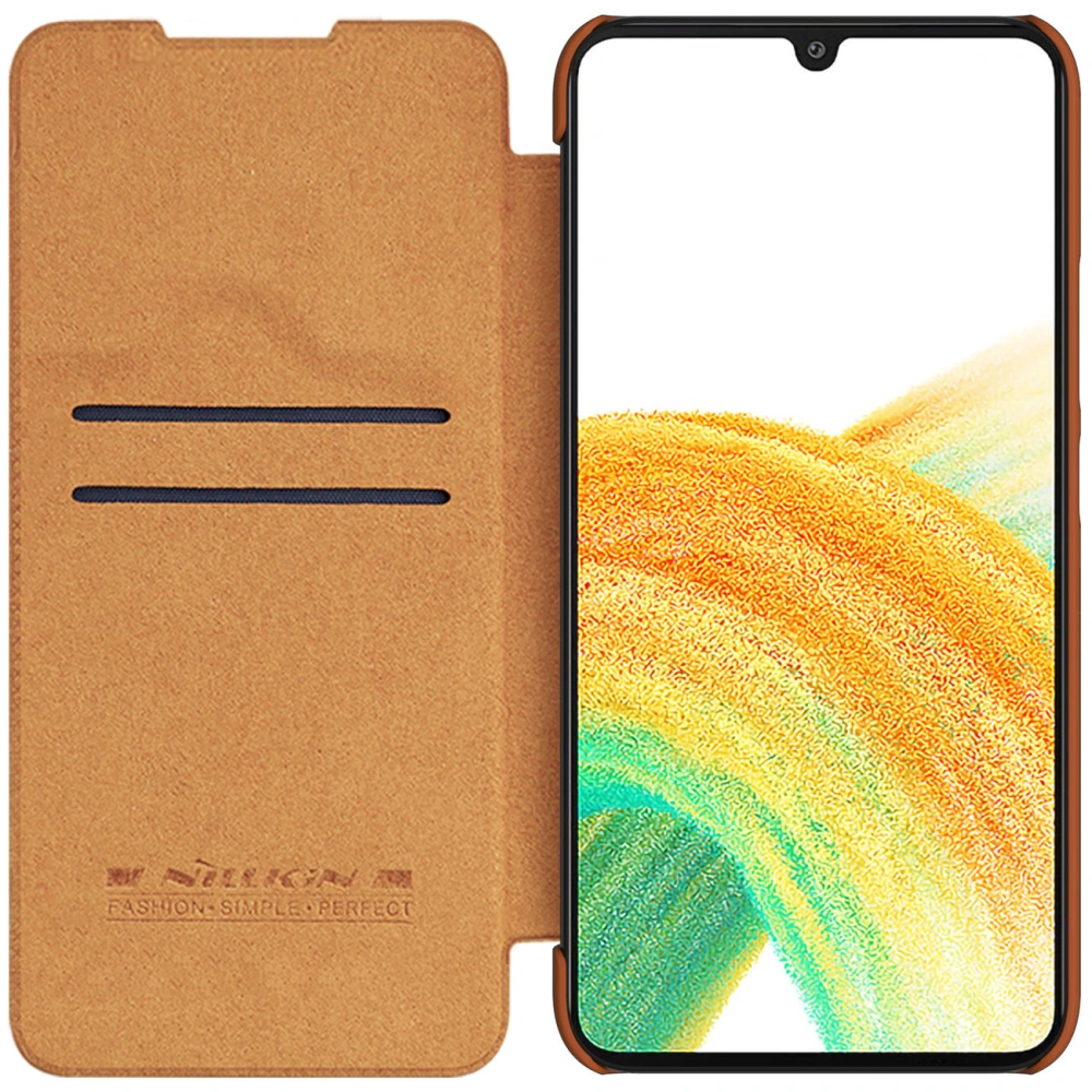 Wholesale Nillkin Qin Leather Samsung Galaxy A34 5G brown - NLK1123 - {ean13} - Hurt