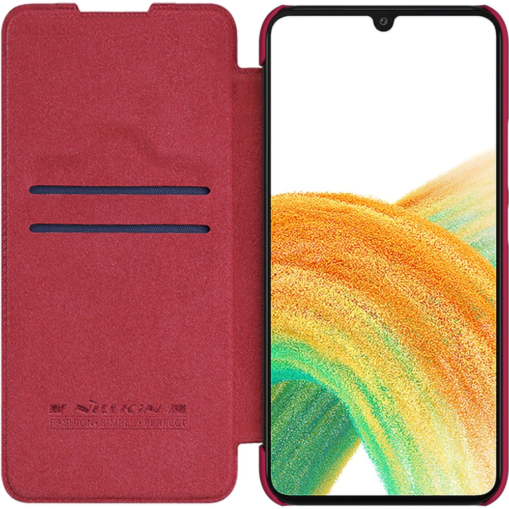 Hurtownia GSM - Etui Nillkin Qin Leather Samsung Galaxy A34 5G piros - NLK1124 - {ean13} - Hurt