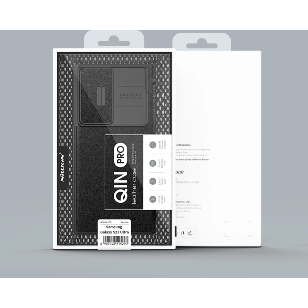 Hurtownia GSM - Etui Nillkin Qin Cloth Pro Samsung Galaxy S23 Ultra albastre - NLK1126 - {ean13} - Hurt