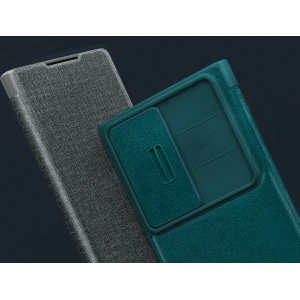 Hurtownia GSM - Etui Nillkin Qin Cloth Pro Samsung Galaxy S23 Ultra modré - NLK1126 - {ean13} - Hurt