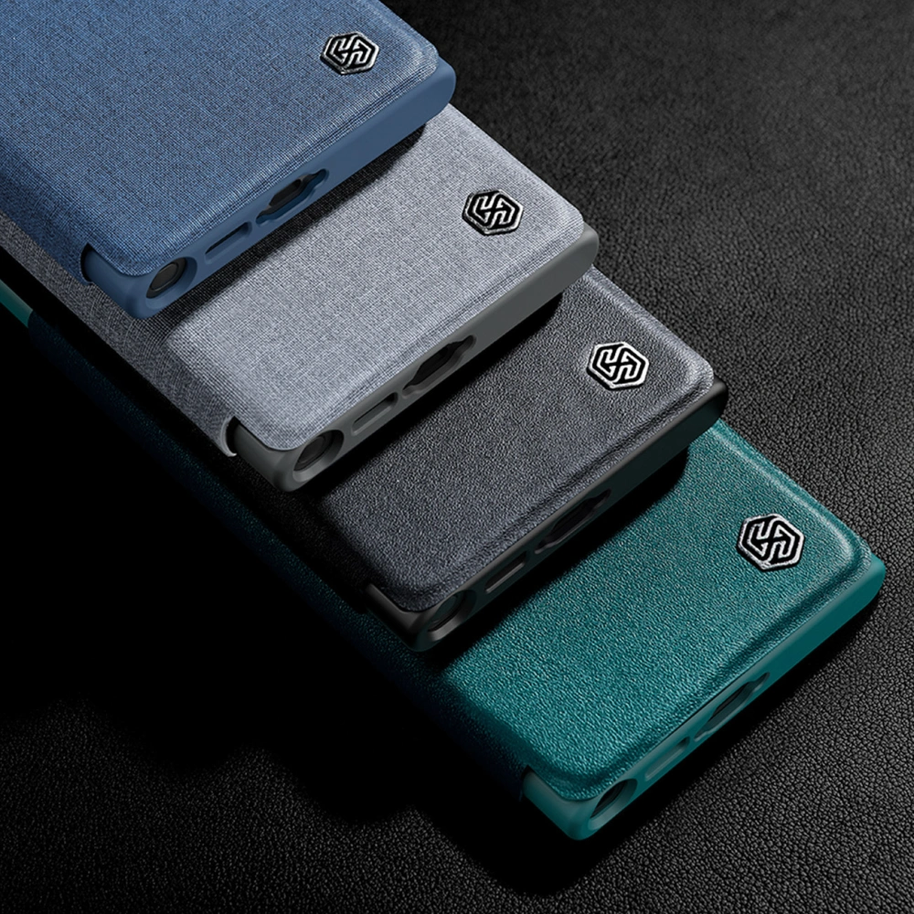 Hurtownia GSM - Etui Nillkin Qin Cloth Pro Samsung Galaxy S23 Ultra blaue - NLK1126 - {ean13} - Hurt