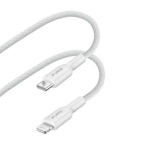 Hurtownia GSM - Kabel PURO Fabric USB-C/Lightning MFi 1,2m (weiß) - PUR711 - {ean13} - Hurt