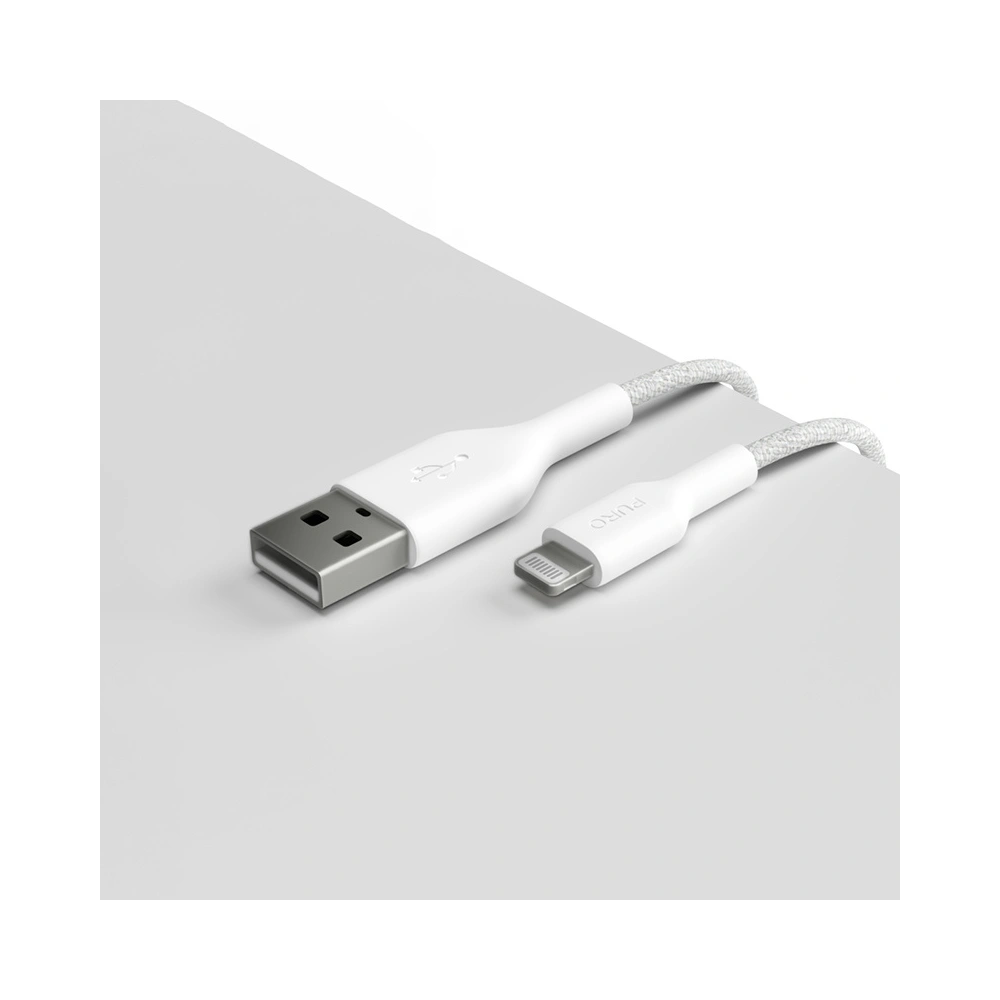 Hurtownia GSM - Kabel PURO Fabric USB-A/Lightning MFi 1,2m (weiß) - PUR712 - {ean13} - Hurt